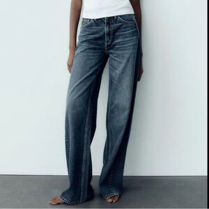Zara Wide Shifted Jeans NWT
